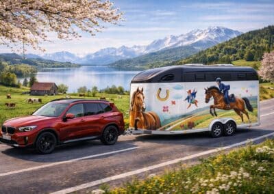 Folierter Pferdeanhänger